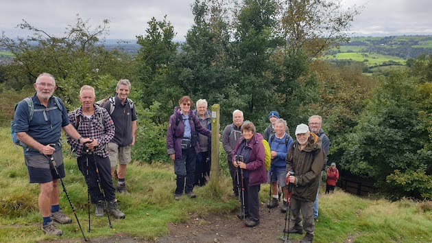 Redisher Wood Steps Celebratory Walk - Group Photo Next to Plaque